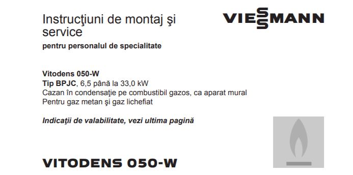 Manual Centrala termica Viessmann Vitodens 050-W BPJC 24, 33 kW