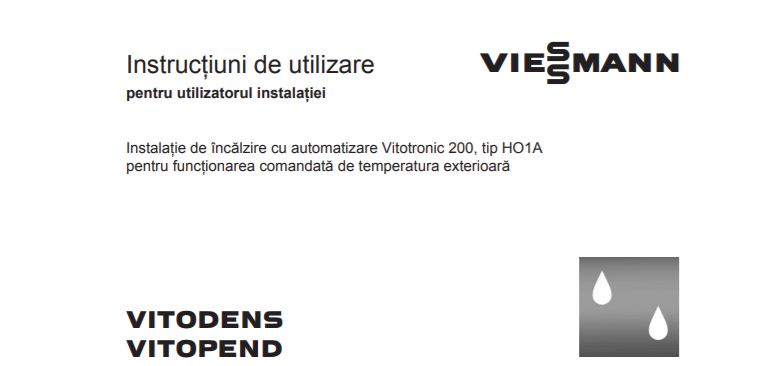 Manual automatizare centrale Viessmann Vitotronic 200 HO1A